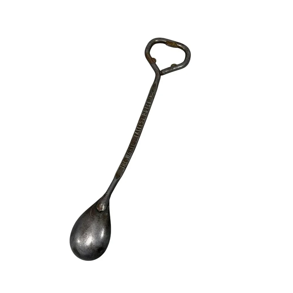 VINTAGE MORRISON HOTEL CHICAGO BAR COCKTAIL WORLDS  SPOON BOTTLE OPENER COMBO